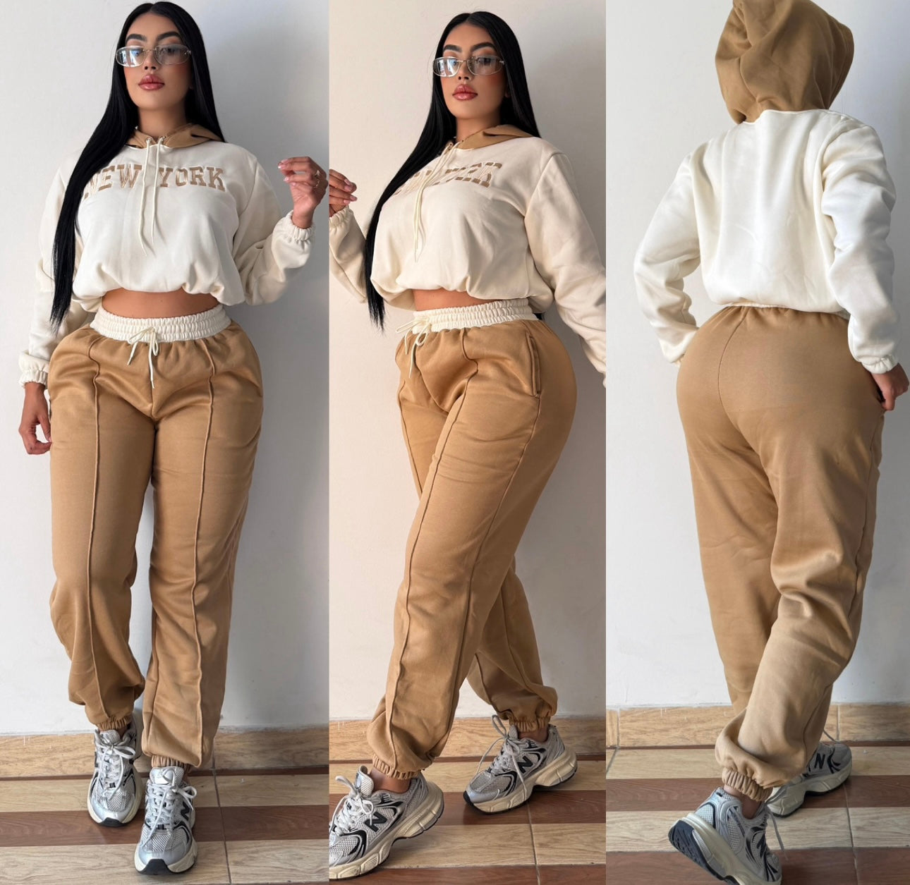 Conjunto deportivo cómodo y moderno para mujer (set de dos piezas)