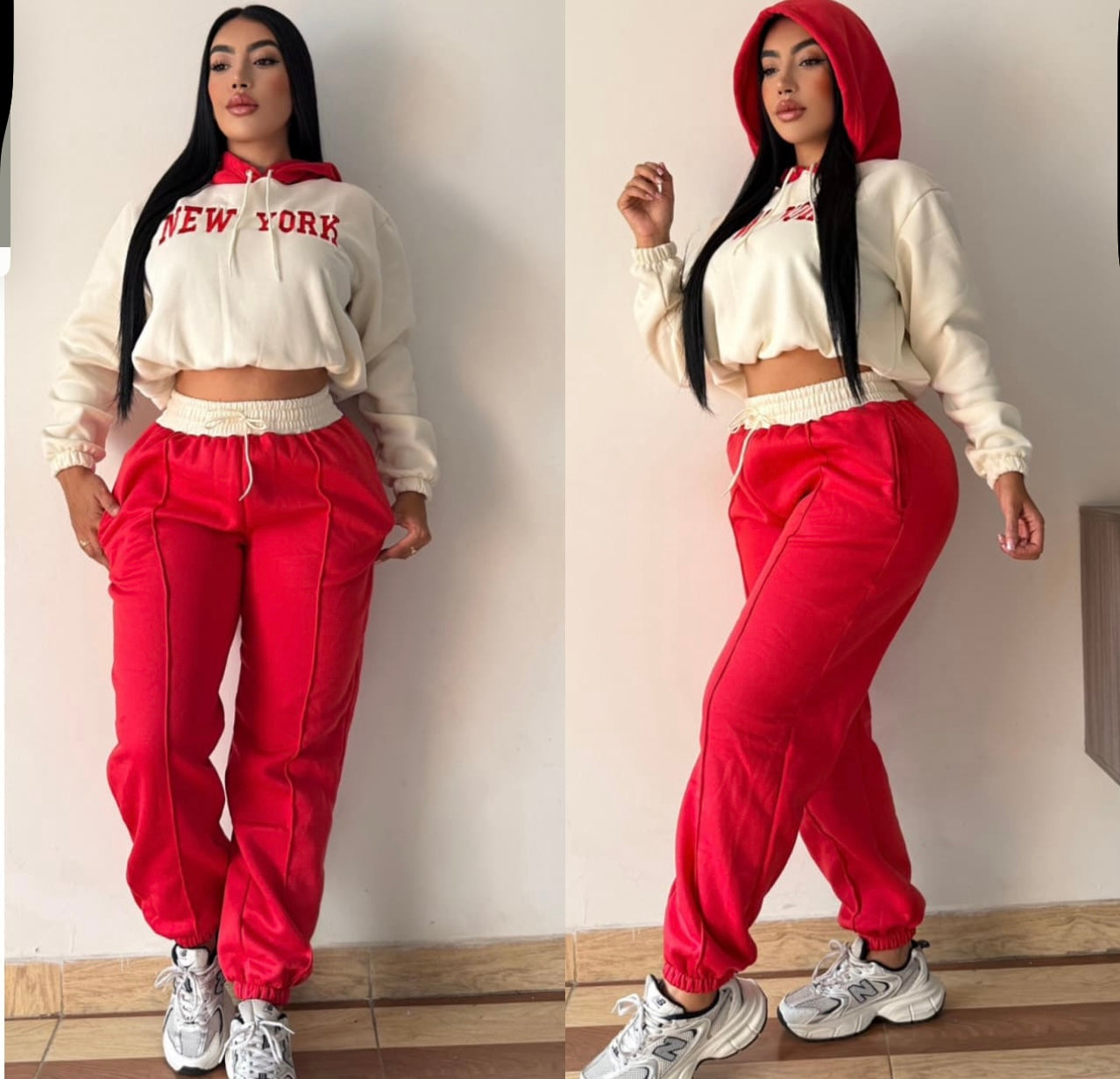 Conjunto deportivo cómodo y moderno para mujer (set de dos piezas)