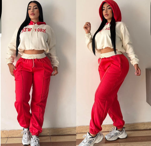 Conjunto deportivo cómodo y moderno para mujer (set de dos piezas)